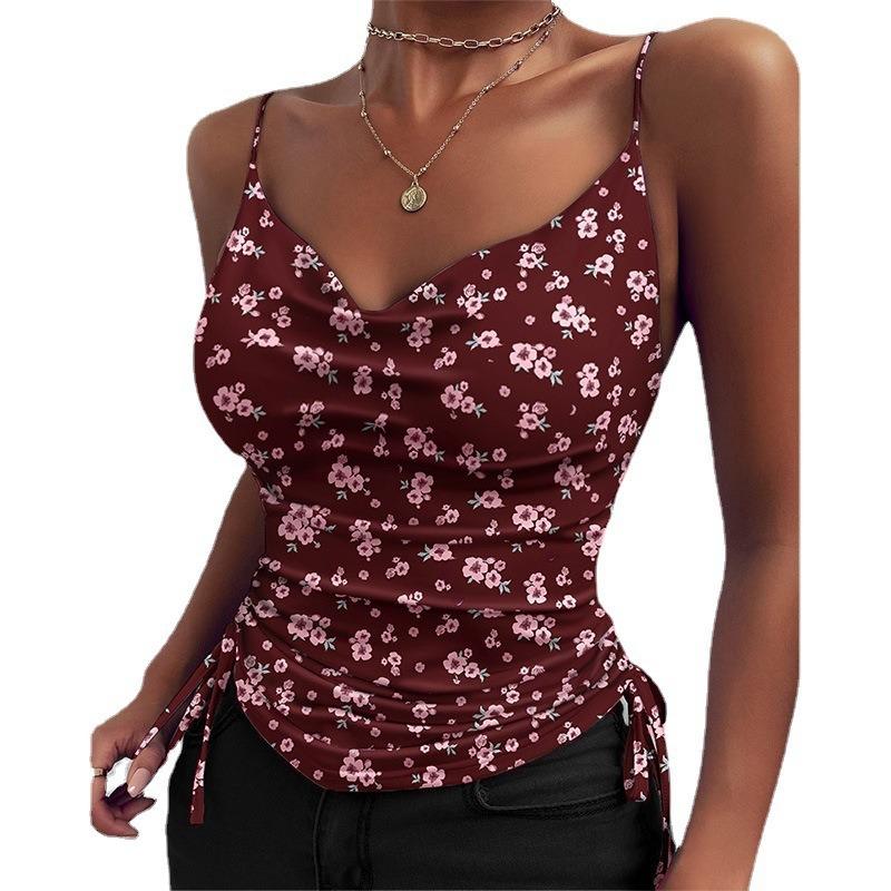 YYFS Women's Fashion Casual Summer Spring Leopard Print Sleeveless V-Neck Blouses & Shirts