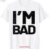 I'm Bad T Shirt Vintage Washed Homme Versatile Graphic Soft Unisex Slightly Streetwear Stylish Casual Top For Everyday Wear
