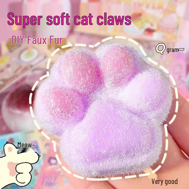 Children's DIY Cat Paw Silicone Stress Relief Squeeze Toy Kit