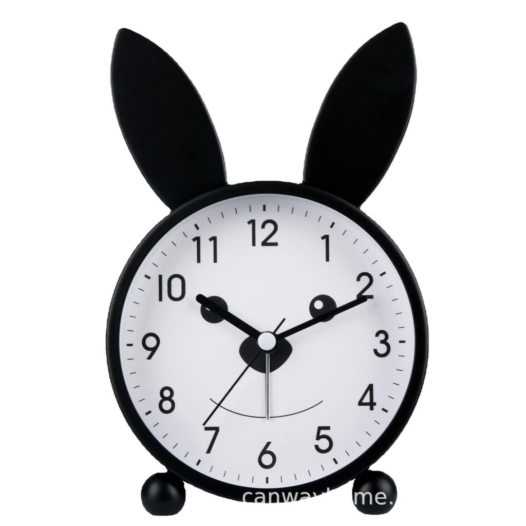Exclusive Cartoon Alarm Clock for Students and Children, 3-inch Rabbit Mini Cute Metal Clock, Fashionable and Simple