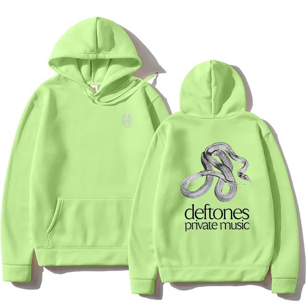 Deftones Private Music Hoodie Deftones Band Long Sleeve Music Sweatshirt Women Men High Street Loose Clothing Streetwear Casual