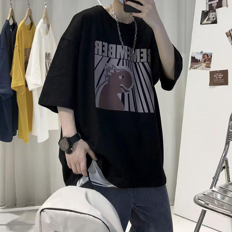 

Men s Summer Trend Pure Cotton Loose Fit T-Shirt 3XL чорний