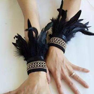 Feather Necklace Collar Neck Collar Gothic Victorian Lace Choker Neck Wrap Halloween Cosplay Party Accessories Props
