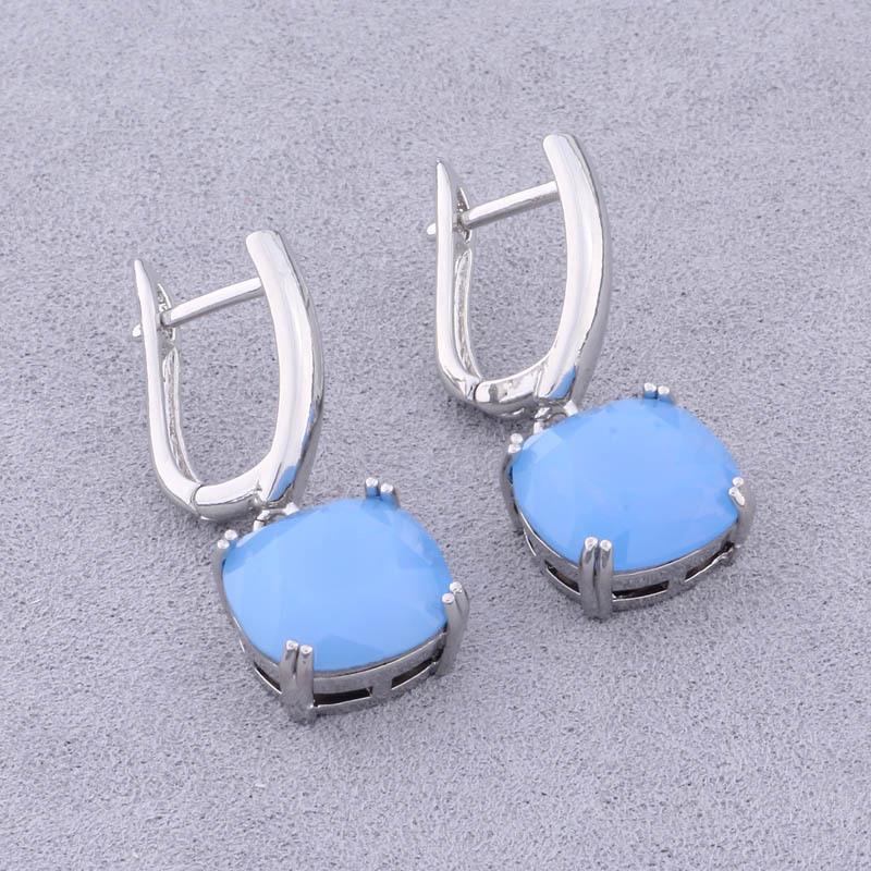 Геометрические серьги с цирконом сладких цветов для женщин - Модный ретро-стиль