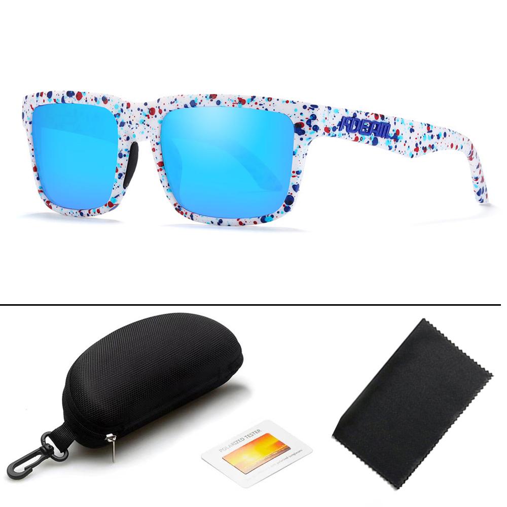 KDEAM Unisex Square Polarized Sunglasses Outdoor Retro Style Lightweight Comfortable Fashion Women Sun Glasses With Hard Case