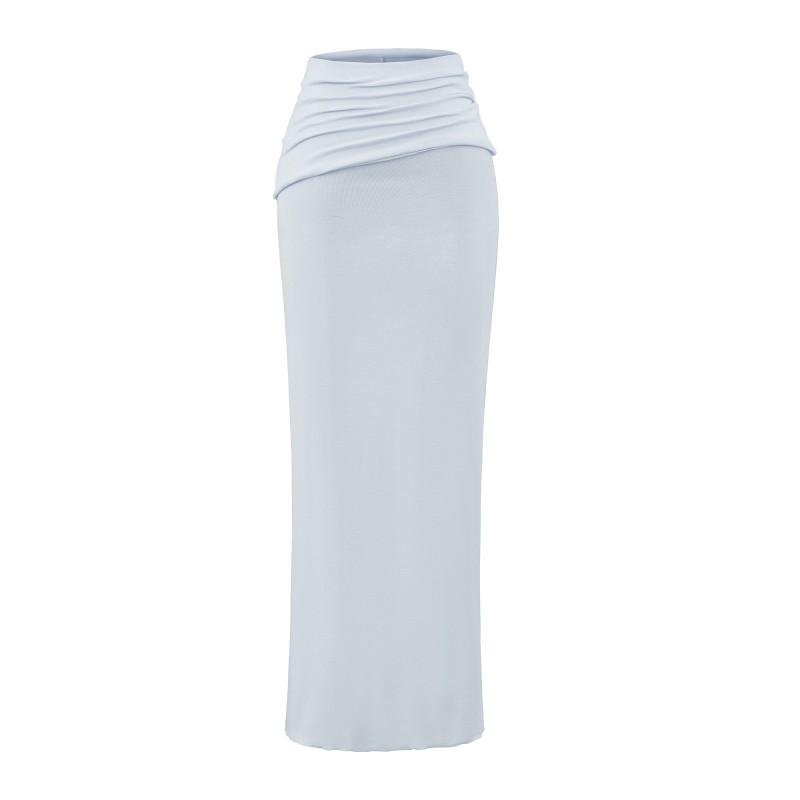 Pure Desire Style Sexy Slim Fit 2-Piece Set Long Sleeve T-Shirt Flare Pants / Midi Skirt Women