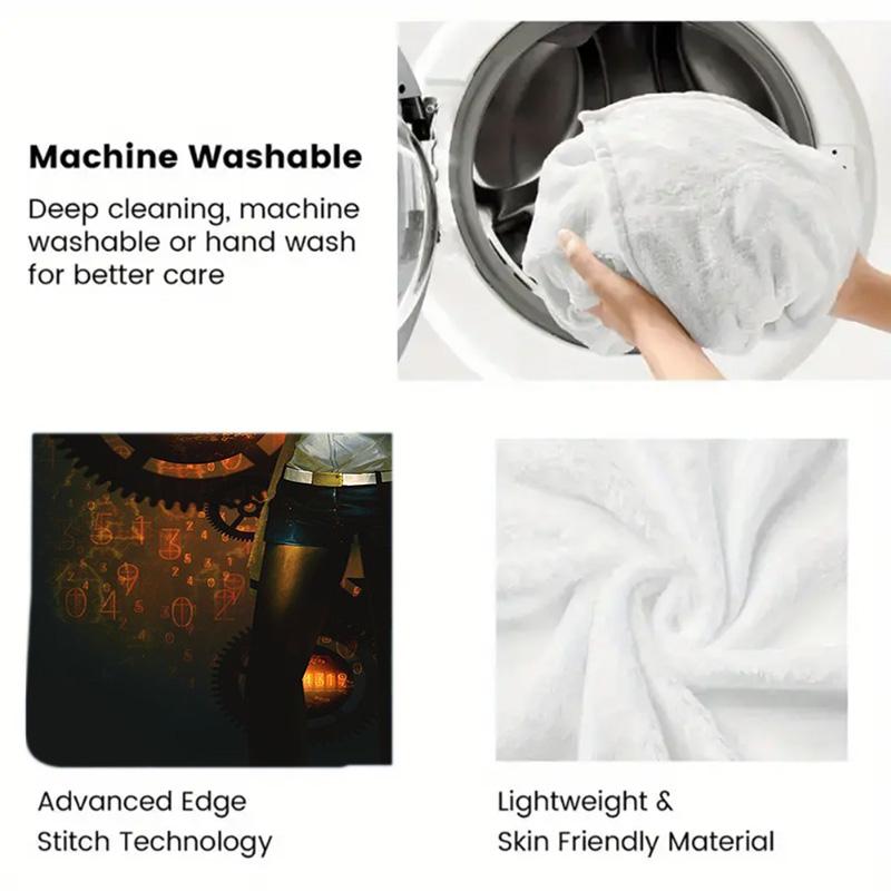 Steins Gate Anime Flannel Throw Blanket, Soft Blanket for Sofa Bed, Anime Character Print Home Decoration