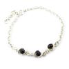 Les Trésors De Lily [J5709] - Silver Bracelet 'Jeet Black Goddess' Silver-black (rhodium-plated) - 6 Mm