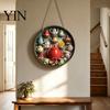 Entryway Wall Ornament Wooden Vintage Teapot Decoration, Farmhouse Rustic Art, Tea Nostalgic Art Pot Theme Sculpture for Kitchen Coffee Corner Sign