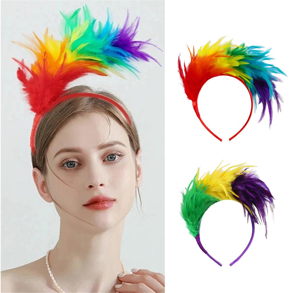 Festival Plumes Hairband For Dance Event Costume Hairband Stage Performances Hairhoop 1920S Theme Event Dressingup Props