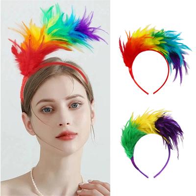 Tiara Festival Plumes Para Fantasia de Evento de Dança Tiara Apresentações de Palco Arco de Cabelo Tema Anos 1920 Adereços para Vestir-se para Evento