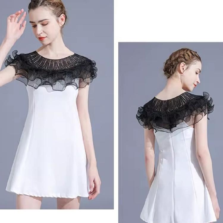 Women Lace Collar Capelet Shawl Vintage Style Formal Casual Outfits Comfortable Skin Safe Fabric Design