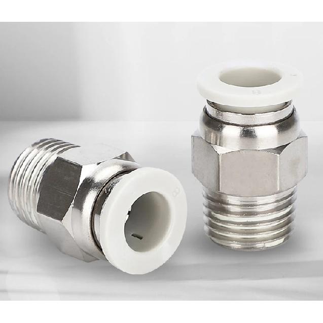 10Pcs Pneumatic Air Fitting Quick Release Push to Connect Compressor Tube PC PL Male BSPT Sizes 1/8 1/4 3/8 1/2 Inch OD 4-16mm