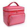 Foldable Jacquard Fabric Large Women's Makeup & Jewelry Travel Toiletry Bag