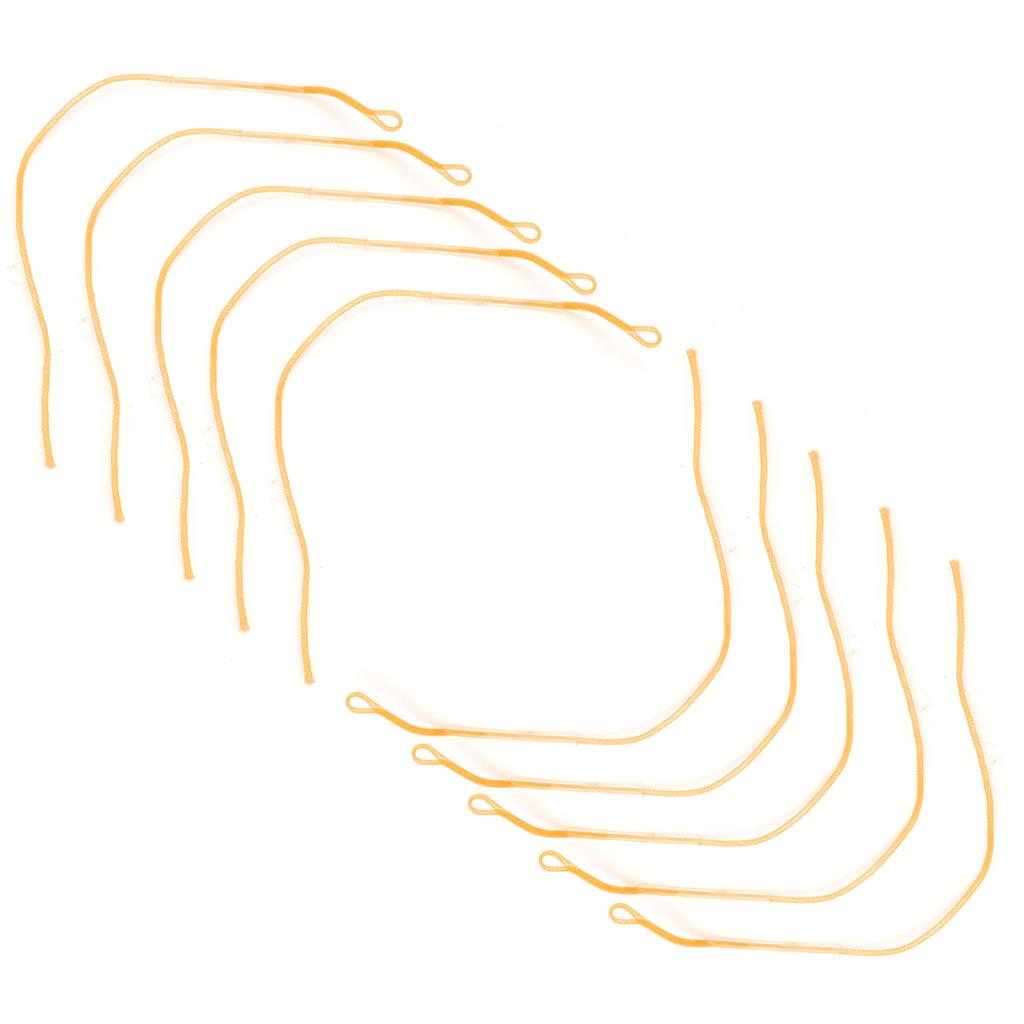 10 Pcs Braided  Er Loop Connectors 20LB Orange Fly Fishing  Er Connection Coil