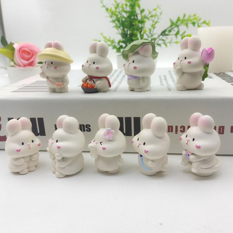 Cartoon Rabbits Silicone Molds Crafts Ornament Plasters Mold Handmade Scented Candle Mould Home Decorations Tool