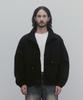 Andagain Utility Layered Pocket Two-Way Zip-Up (Black
