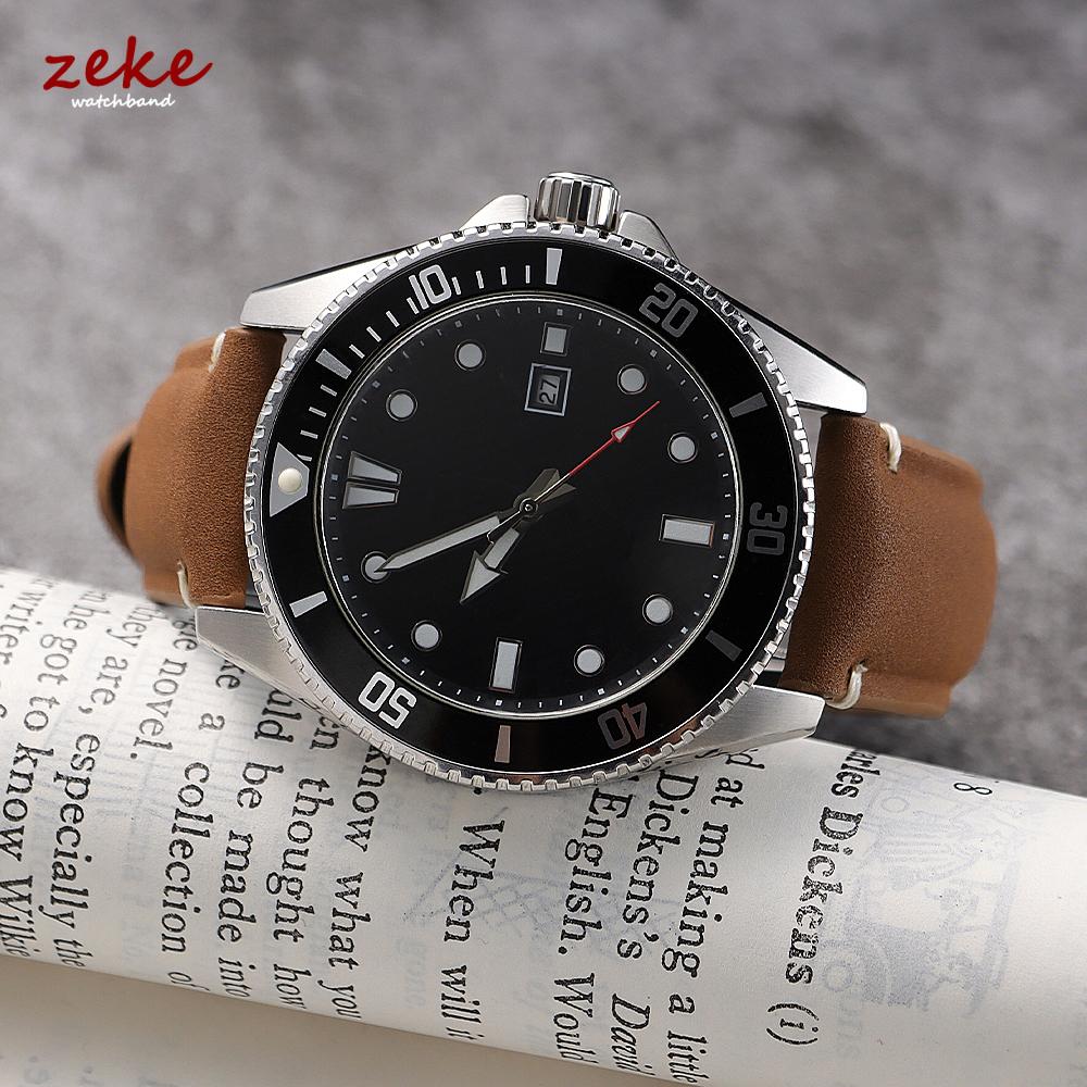 Vintage Cowhide Watch Strap 20mm 22mm Matte Leather Strap for Seiko for Omega Watchband Quick Release Butterfly Buckle Wristband