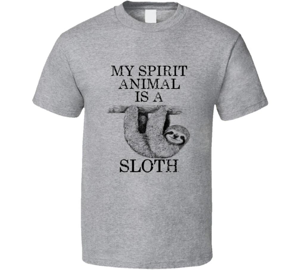 My Spirit Animal Is A Sloth Funny Zoo Gift T Shirt S
