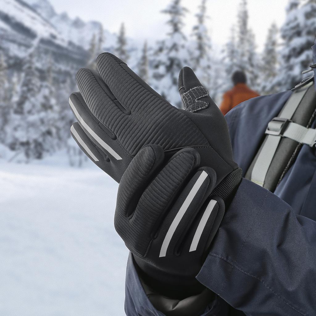 Winter Thermal Gloves,Polar Fleece Touchscreen Warm Glove Anti-Slip Driving,Riding,Running,Bike Cycling Gloves Men