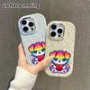 Phone Case: 2D Flat Design Suitable for iPhone 18 17 16 15 14 13 Pro Protective Case, Couple Style, Rainbow Puppies, Christmas and Halloween Gifts