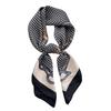 Black Thousand Birds 70Cm Simulation Silk Scarf Daily Casual Decoration Headband Band Small Square Scarf Multifunctional Scarf