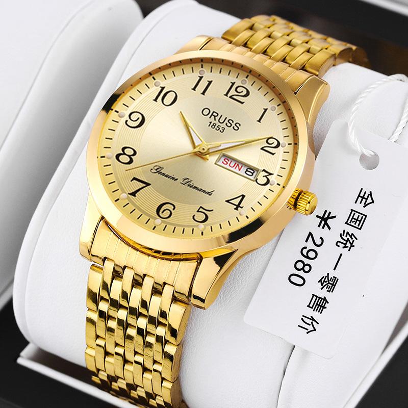 Premium Luminous Calendar Business Watch Men'S Waterproof Steel Belt Quartz Watch Men'S Watch