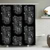 Unique Circuit Board Shower Curtain Modern Abstract Tech Pattern Bathroom Decor Waterproof Fabric Washable Liner