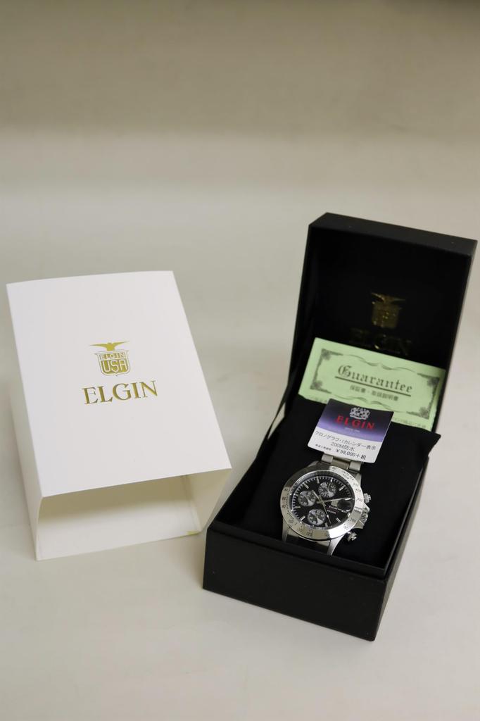 ELGIN Chronograph Watch Waterproof FK1184S-BL3 Men's