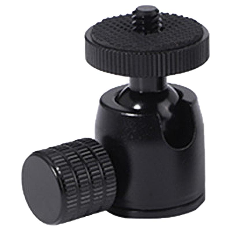 Round Head Tripod Head with 1/4" Hot Shoe 360 Rotatable Round Head Camera Mount Adapter Ballhead for Tripods Monopods