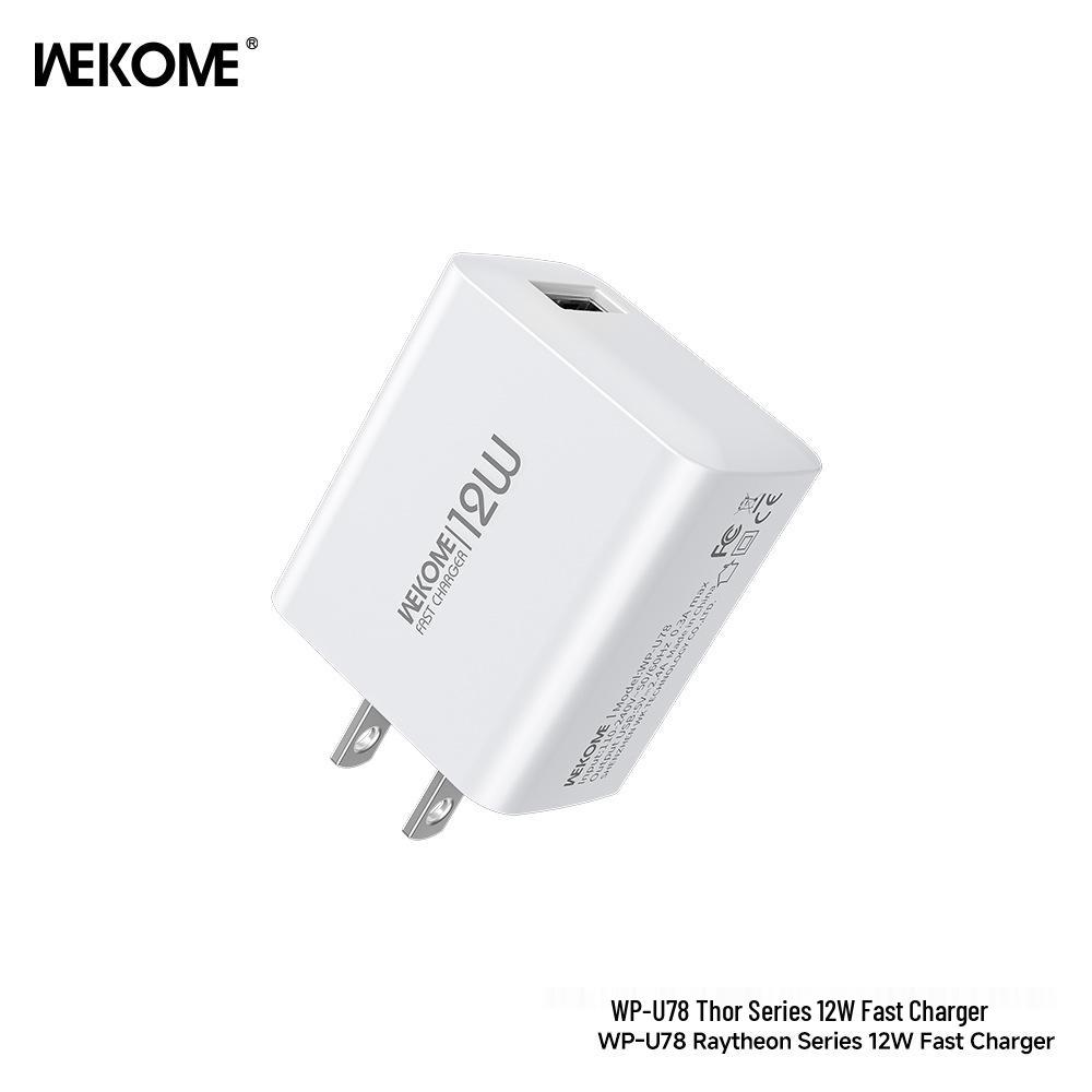 

Wekome Thor 12W Fast Charger for Apple & Huawei Phones, 5V/2.4A Compatibility