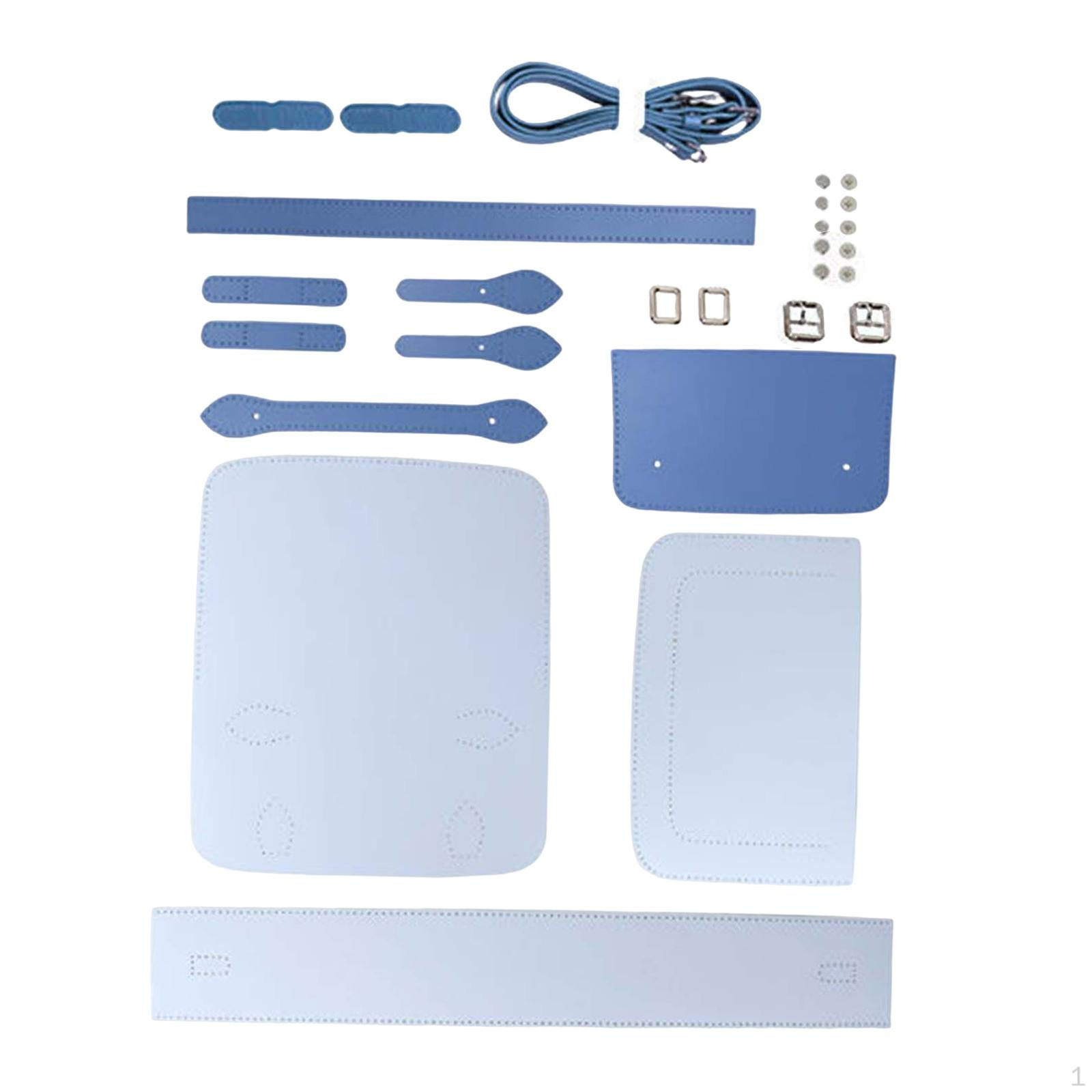 

1 Set DIY Shoulder Bag Making Materials Pre Cut Leather Womens Satchel Sewing Leathercrafts Full синій