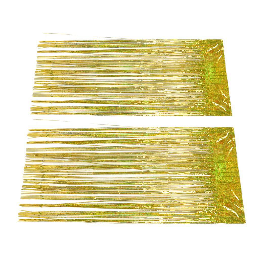 2pcs Foil Fringe Curtain Fringe Backdrop for Wedding Engagement Bridal Shower Birthday Party Stage