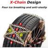 Snow Chains Car Tire Snow Chain for Winter 6 PCS Manganese Steel Auto Anti-Skid Chains Ice Mud Tires Chain Adjustable Auto Wheel