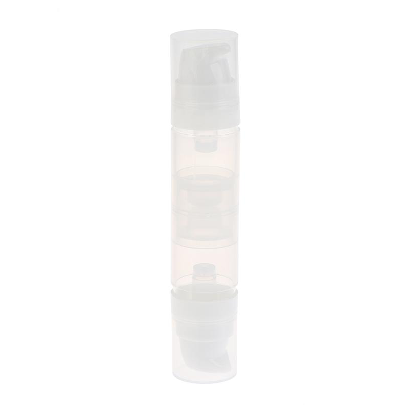 5Ml+5Ml Double Headed Vacuum Press Type Spray/Lotion Bottle Refillable Makeup Cosmetics Cream Gel Moisturizers Liquid Container