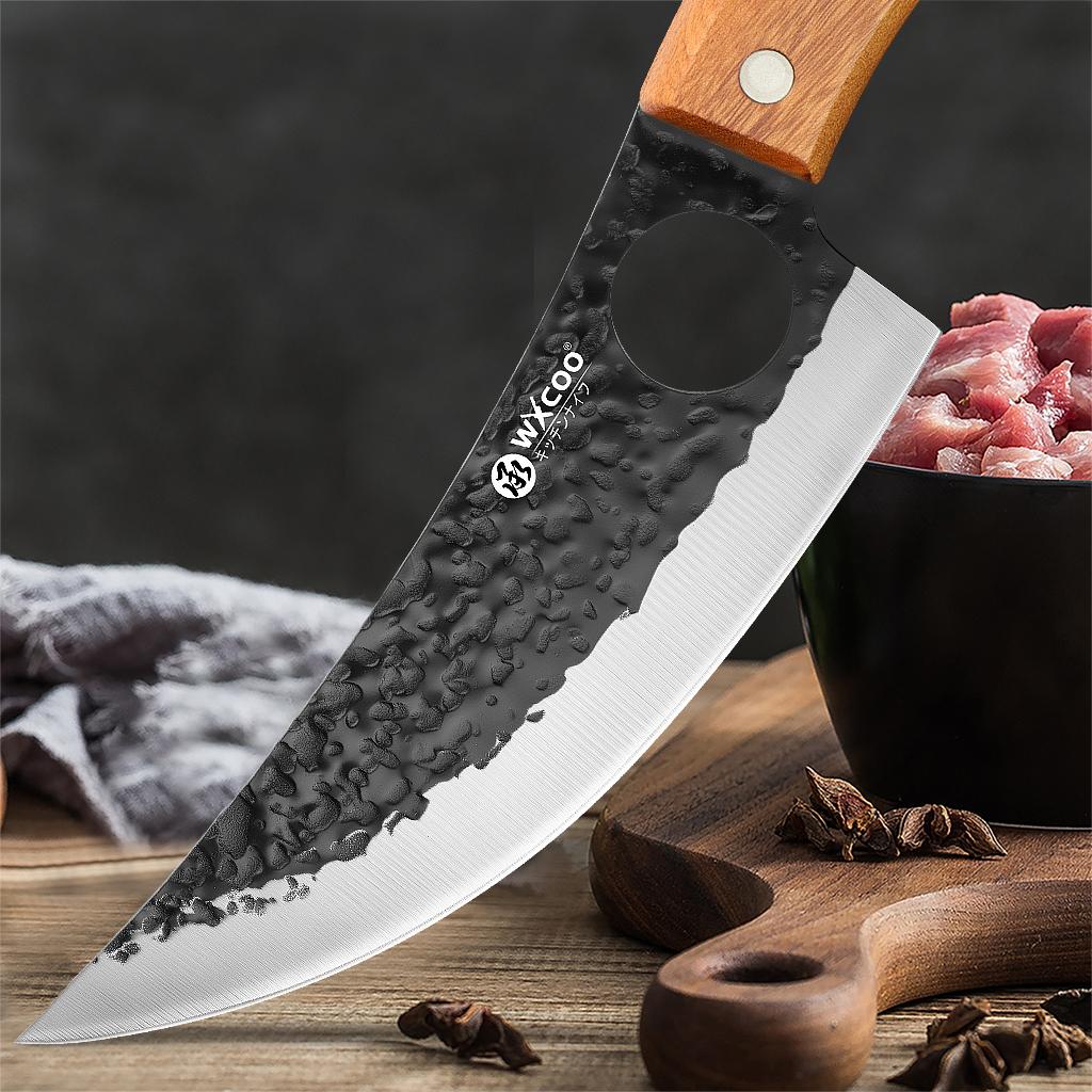 Forged Chef Knives Professional Kitchen Knife Wooden Handle Meat Cleaver Fruit Cutter Boning Knife Kitchen Supplies BBQ Cooking