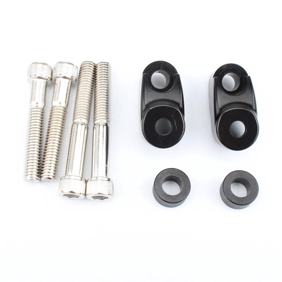 1 Pair Black Front Turn Signal Relocation Kit For 39mm 49mm Sportster FXR FXD Dy