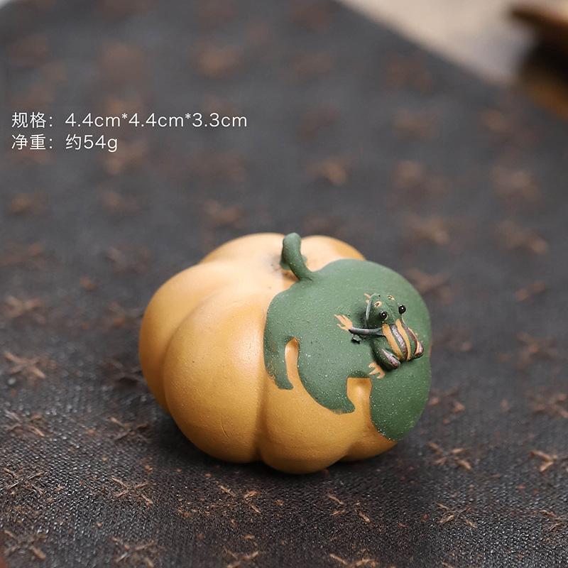 1PC Lucky Purple Clay Small Frog Statue Tea Pet Tea Art Ornaments Chinese Kung Fu Tea Handicrafts Ceremony Decor Accessories