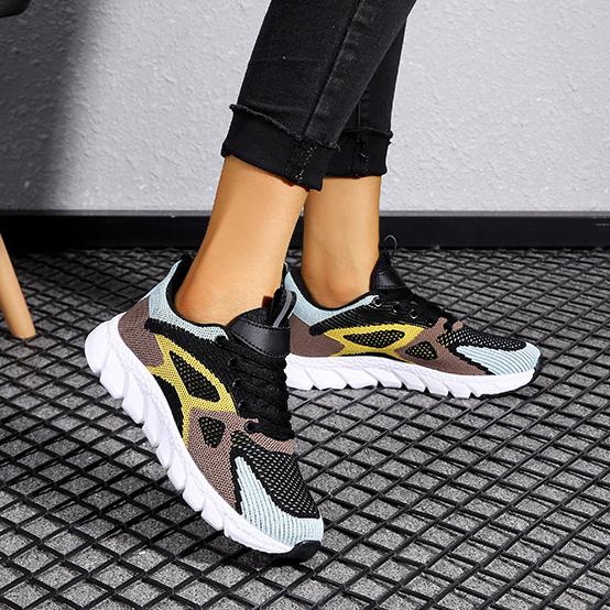 Nové párové jarní a podzimní prodyšné běžecké boty Síťované prodyšné tenisky pro ženy Flyknit sportovní běžecké boty