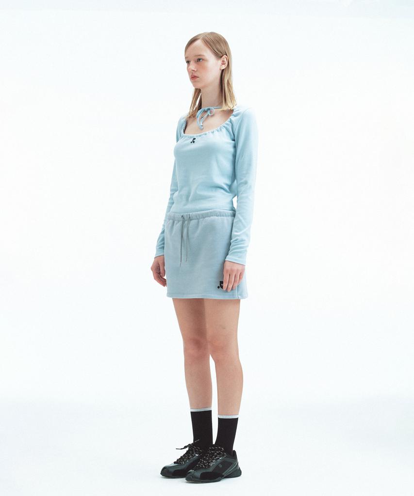 REST&RECREATION Tie Long Sleeve Top - Sky Blue