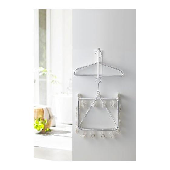 Yamazaki Jitsugyo Magnetic Laundry Hanger Storage Rack S White Approx. W6XD8.5XH26cm Plate Hanger Storage Next To Washing Machine 3918