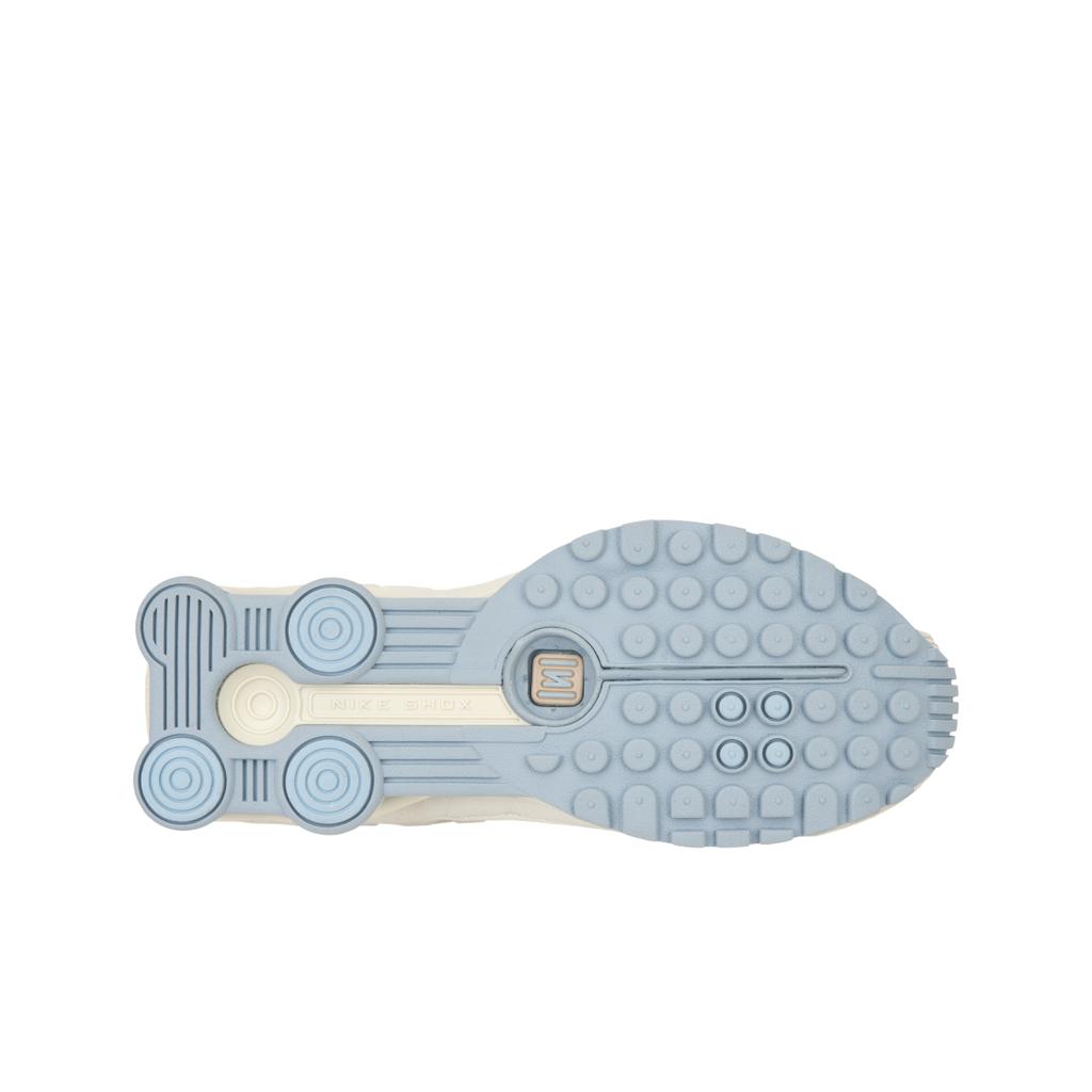 Nike Shox R4 SE Pale Ivory Ornate Swoosh Women Sneakers Cream Light-Orewood-Brown Celestine-Blue IH3572-110