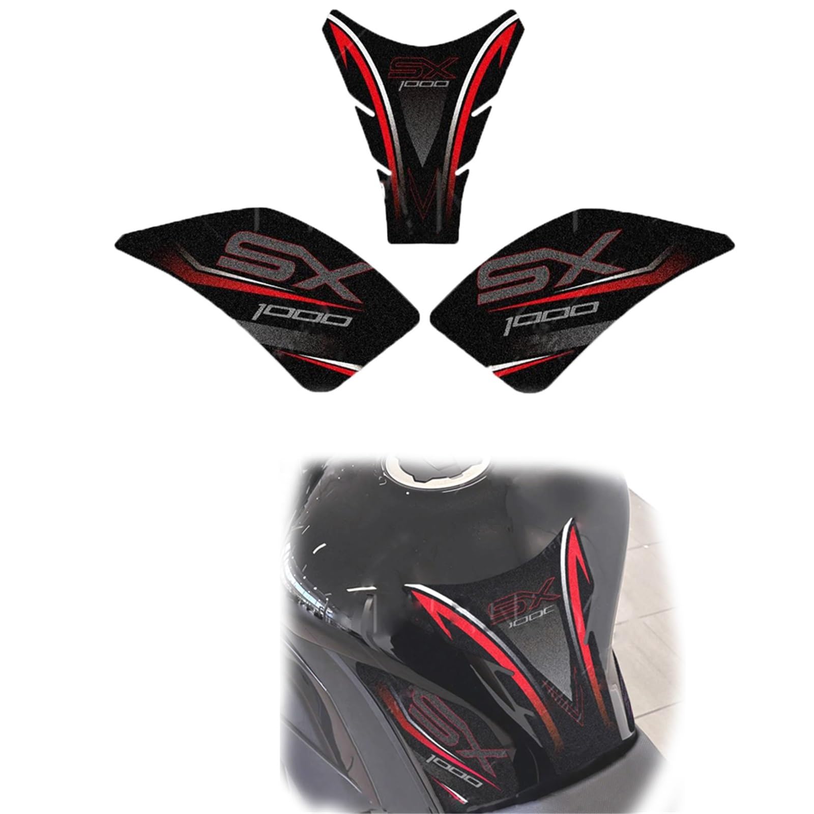 

Tank Protector Motorcycle Tank Pad Sticker Protector Decal Accessory Fit for Kawasaki 1000SX Z 1000SX 2017-2024 2023 2022 2021 2020(Red) One Size красный