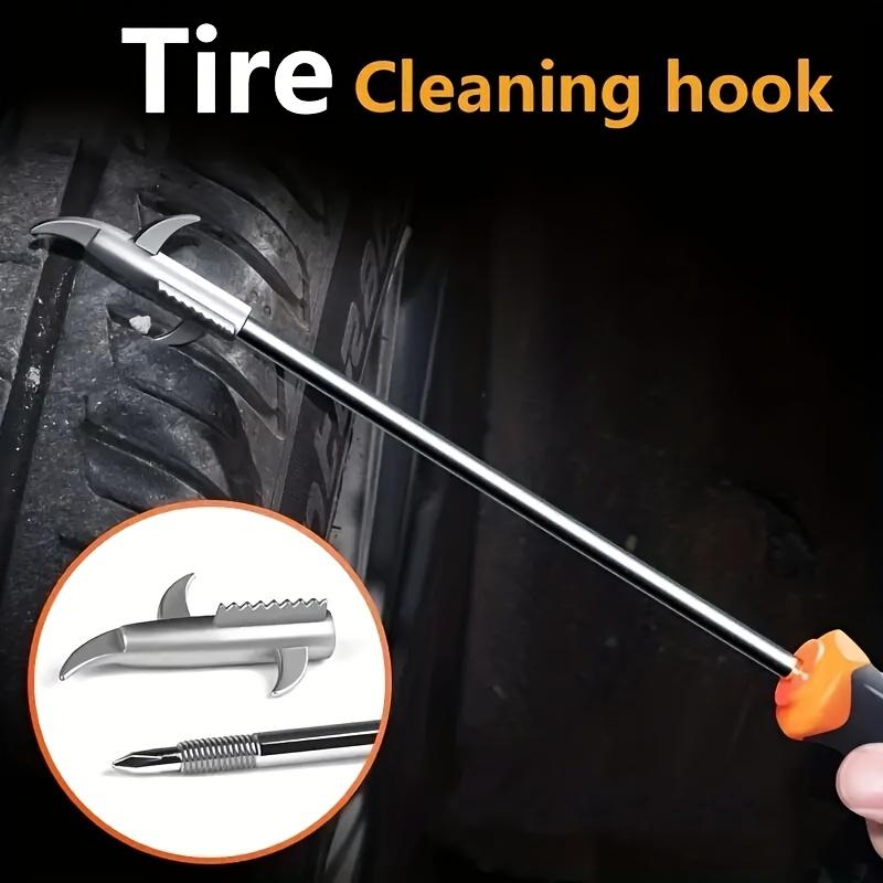Single Tire Cleaning Hook Designed for Removing Stones and Gravel From Car Tires, A Universal Tool for Tire Maintenance.