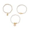 Bohemian Imitation Pearl Starfish Handmade Bracelets Set for Women Dainty Shell Braided Rope Chain Stackable Jewelry Gift