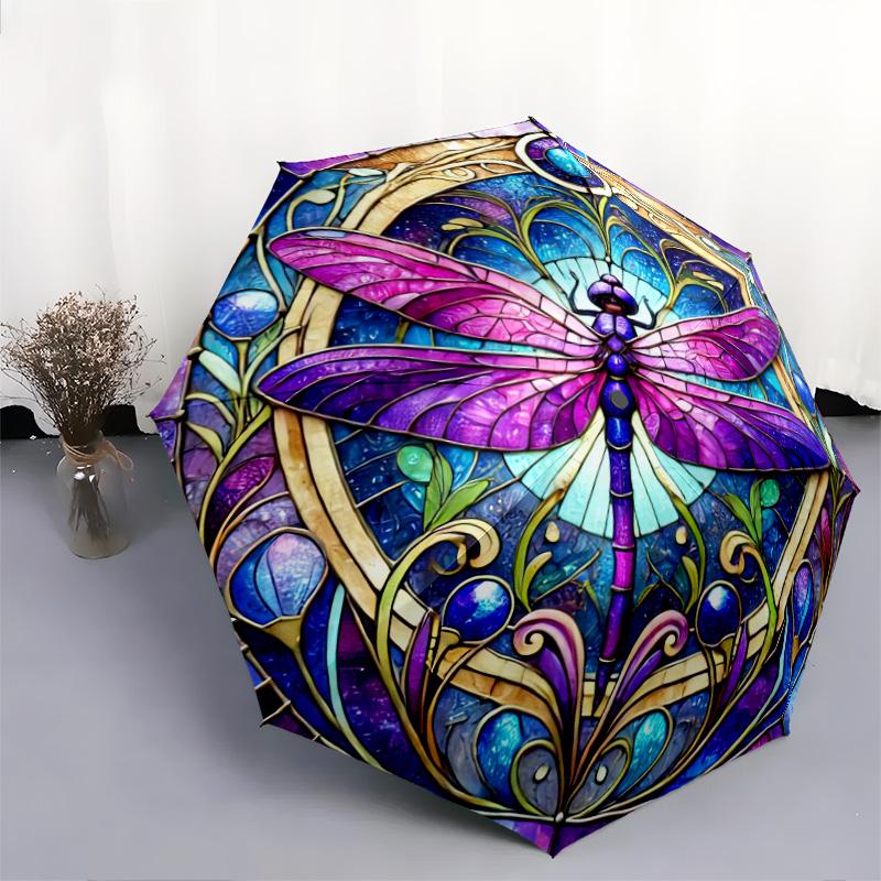 Butterflies Flowers Automatic Umbrella - Suitable Travel Outdoor Portable Umbrella Birthday Gift Daily Essentials