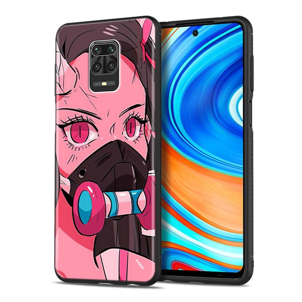 Super Cute Girl Anime Mobile Phone Shell for Redmi Note 10 11 11S 11E 7 8 8T 9 9S 9T Pro Plus 4G 5G Black Soft Case Cover Fundas