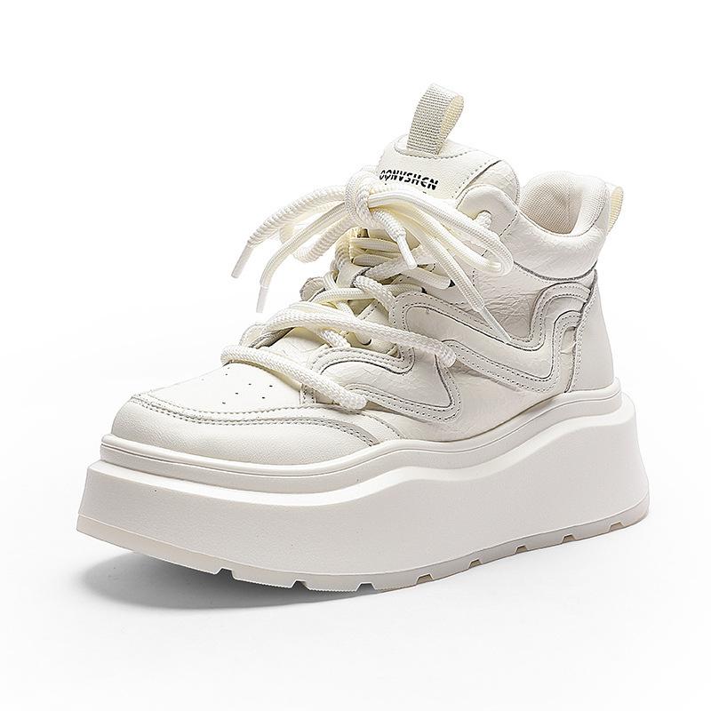 Leder dicksohlige High-Top Herbst und Winter neu Freizeit Sport Samt Studenten Board Schuhe