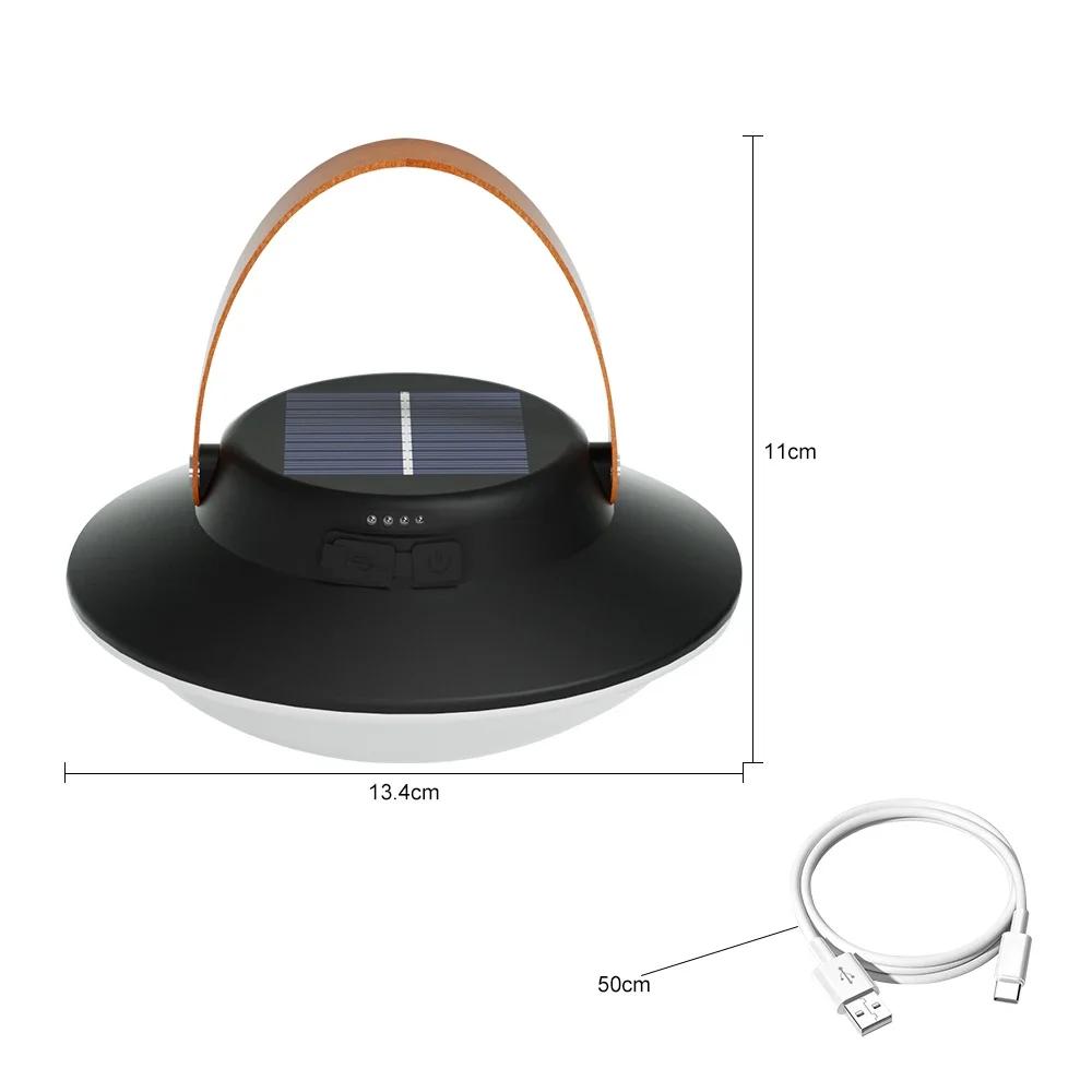 Powerful Solar LED Camping Lamp Waterproof Portable Lanterns Solar Charging Emergency Light USB Rechargeable Tent Torch Lights
