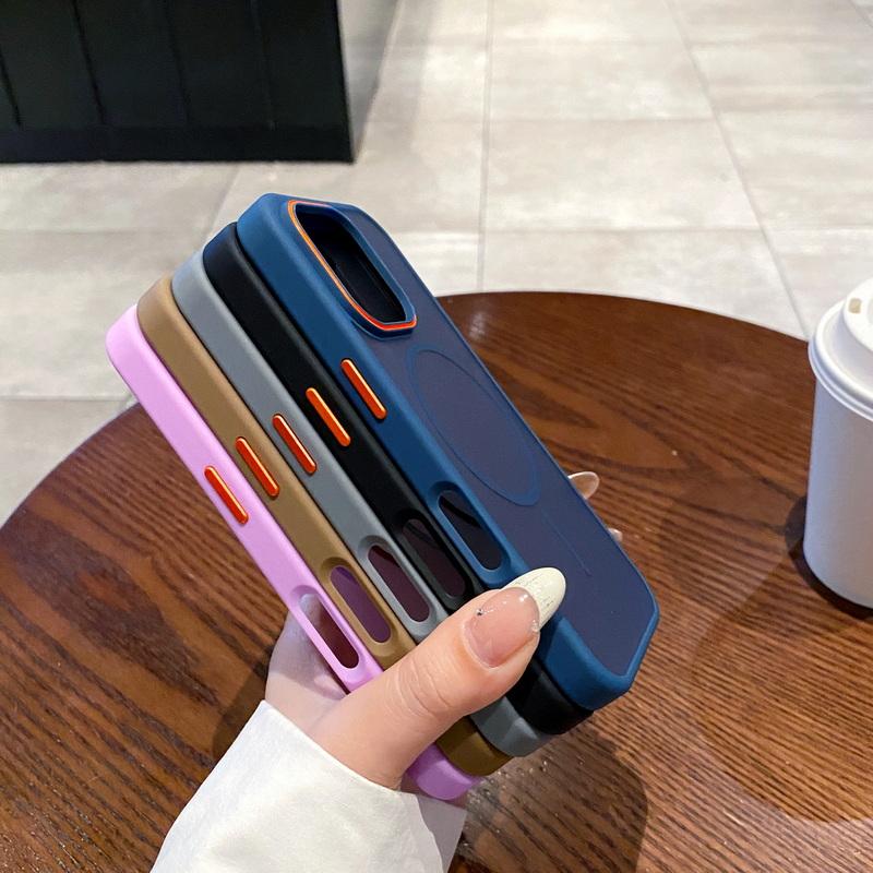 Transparente Matte Stoßfeste Kabellose Ladehülle Für iPhone 16 Pro Max 15 Pro 14 13 12 11 für Magsafe Magnetisch Stoßfest Hart PC Handyhülle